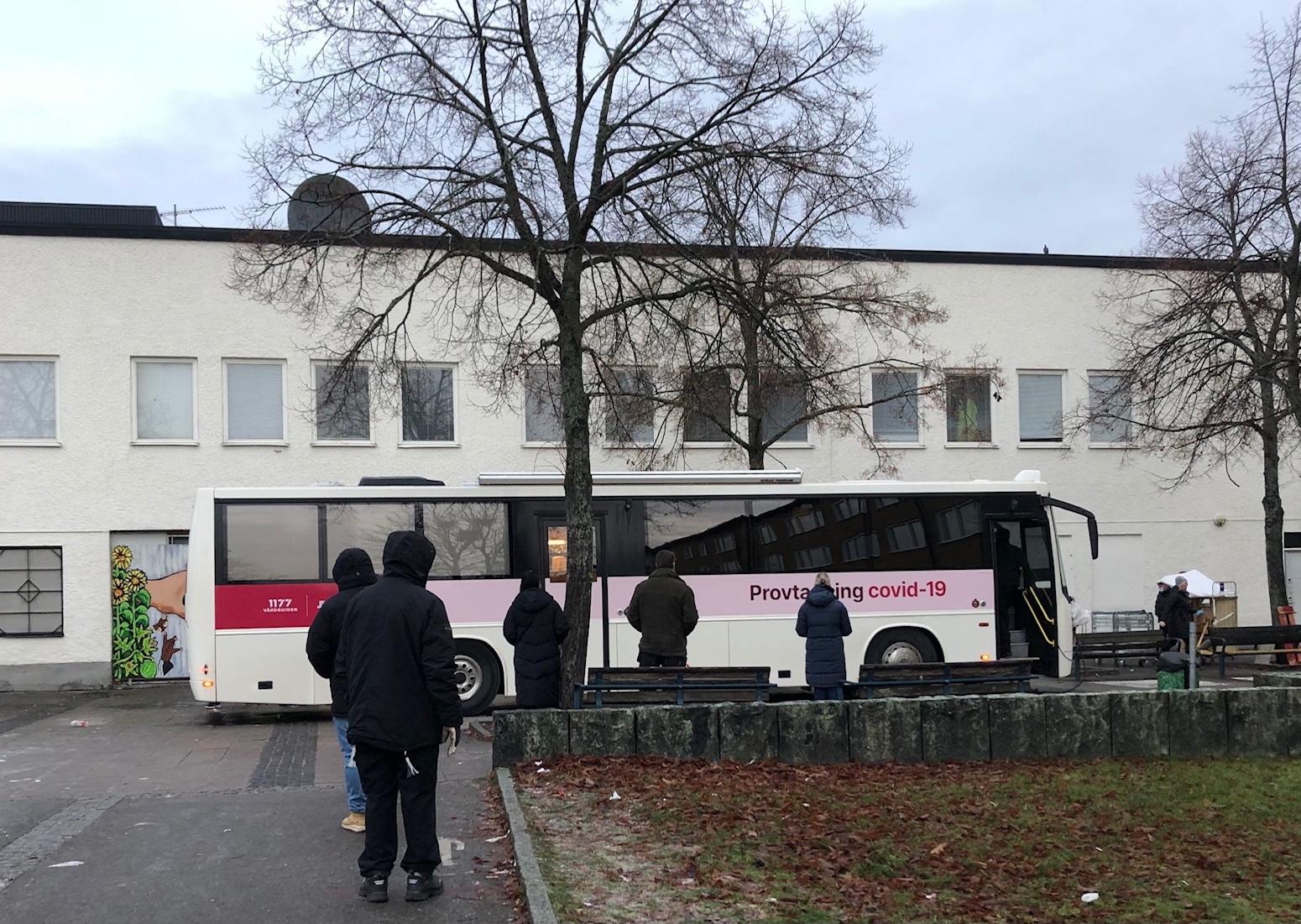 Köande till provtagningsbuss