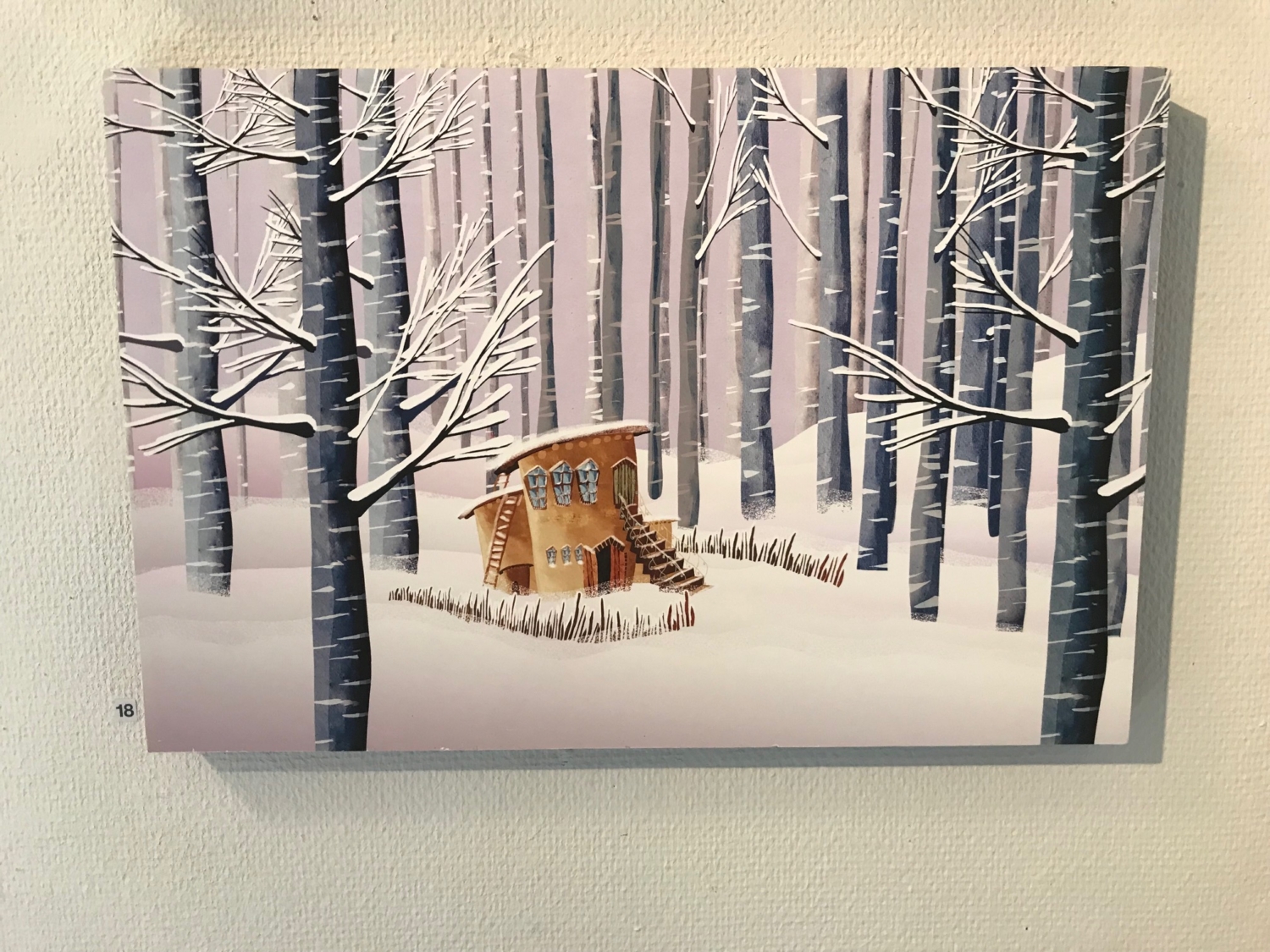 Målning av vinterlandskap