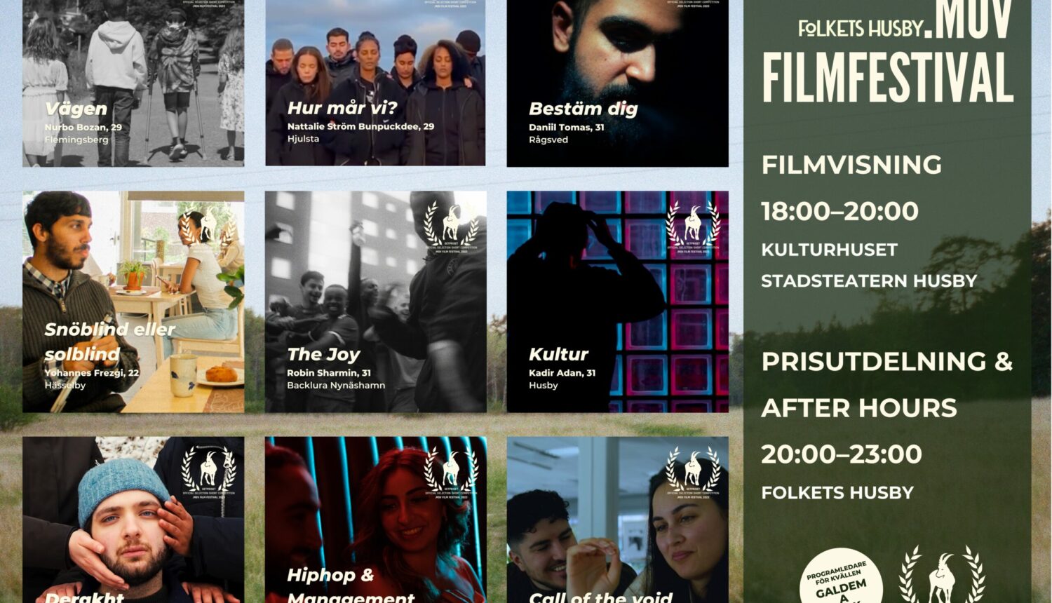 Affisch inför filmfestivalen