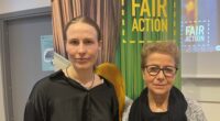Lisa Fredriksson från Fair Action och Lisbeth Johnels från Kista klimatgrupp.