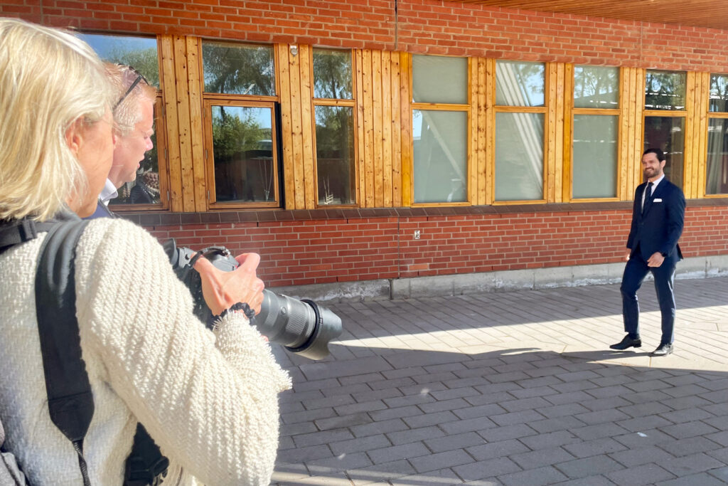 Prins Carl Philip anländer till Tekniska museet i tensta