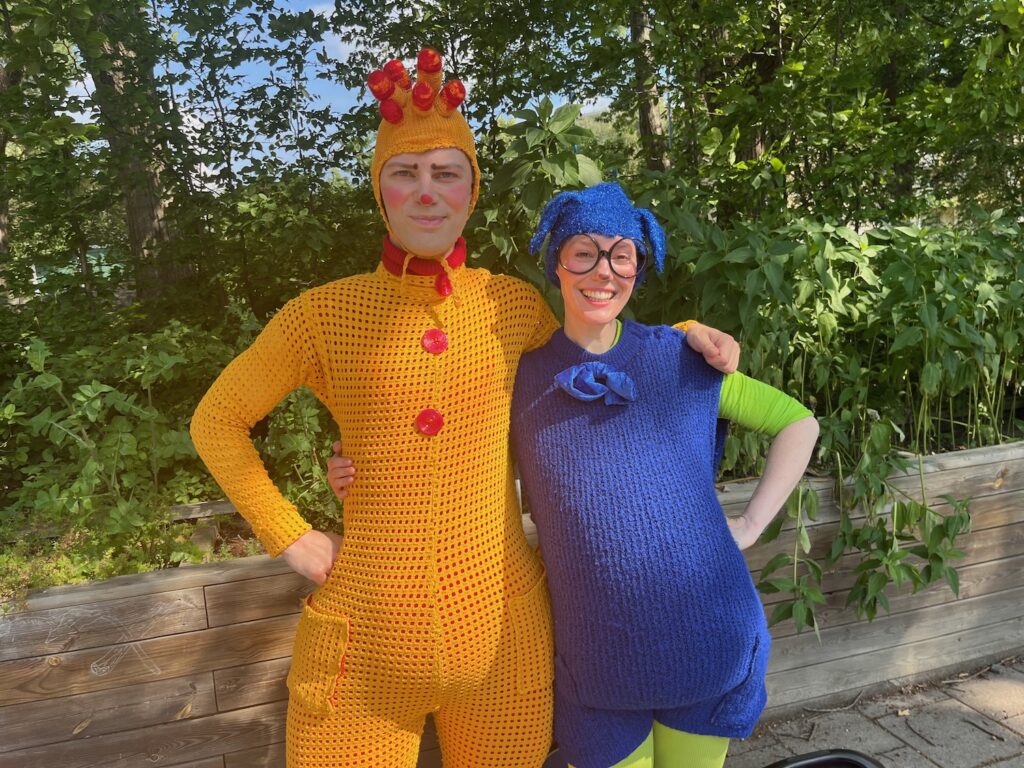 Karu Wallin och Marina Almén från Mimteatern.