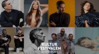 Ett collage av flera artister under festivalen.