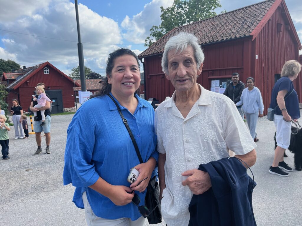 Galina Monsalves Leal med sin pappa Nelson.