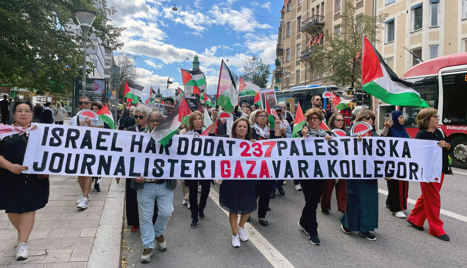 Demonstration för Palestina i Stockholm, augusti 2025