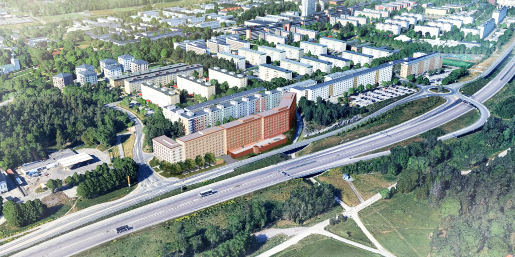 Översiktsbild av de nya husens placering.