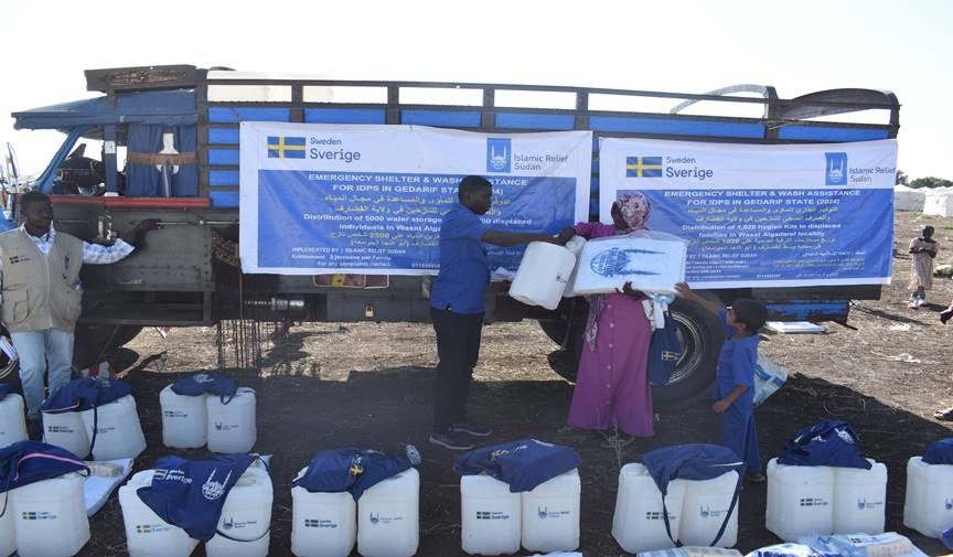 nödhjälpsutdelning i Sudan