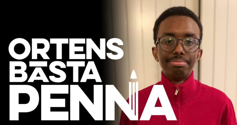 Abdínasir Ali Shire kom tvåa i Ortens bästa penna 2025.