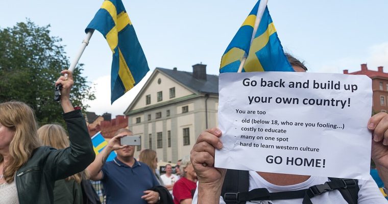 Arkivbild från högerextrem demonstration 2017.