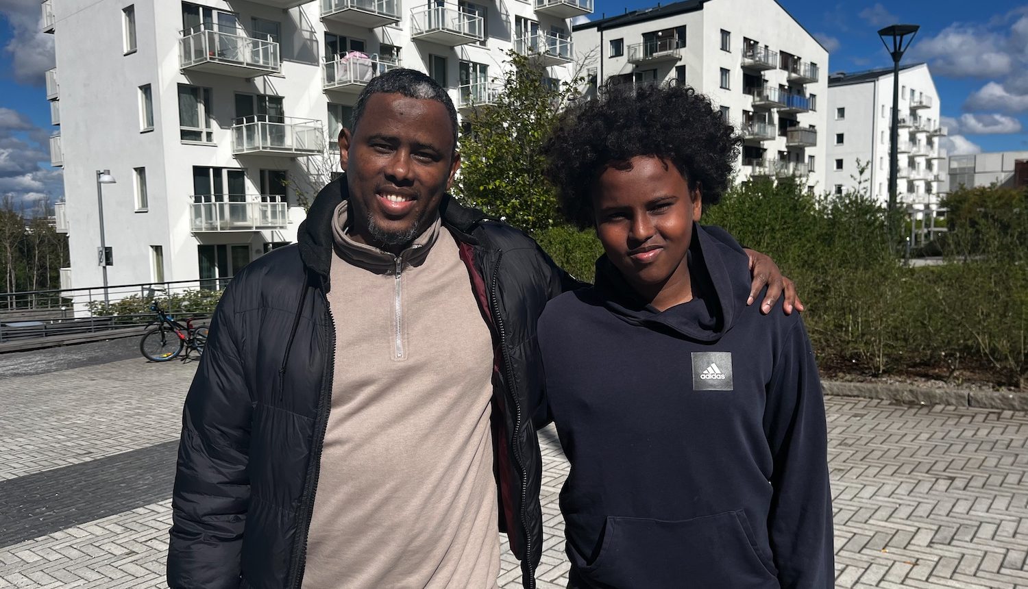 Cabas Hussein tillsammans med sonen Bashir.