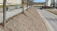 Hagstråket som det ser ut idag med betongslänter.