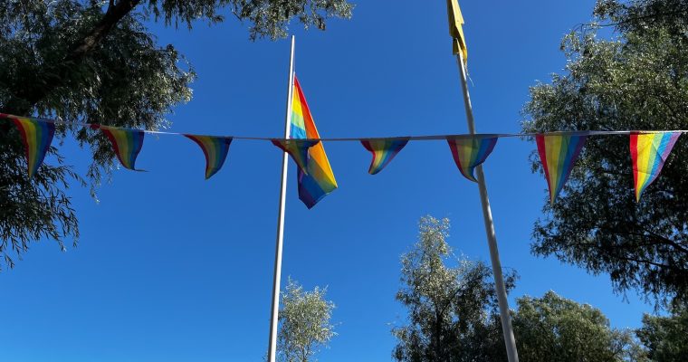 Prideflaggan i Pilparken klipptes sönder och alla vimplar togs ned.