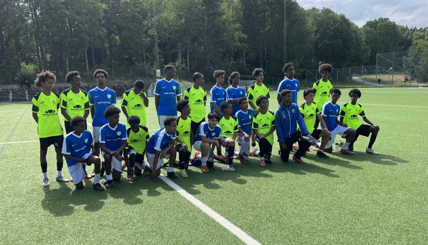 Uppställning efter avslutad match