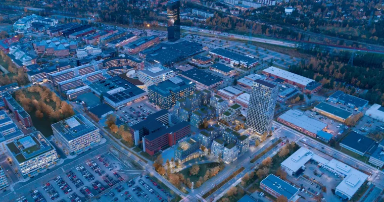 illustration över nya kvarter i Kista